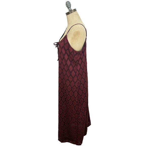 BAND OF THE FREE Lila Midi Dress M Merlot Lace Up WhimsyGoth Boho NWT B45 - Picture 5 of 6
